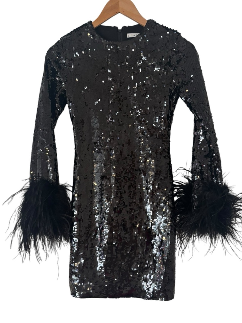 Alice + Olivia Delora Sequin Mini Dress - Picture 2 of 4